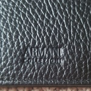 Armani Collezioni Black Leather Men's Wallet NEW